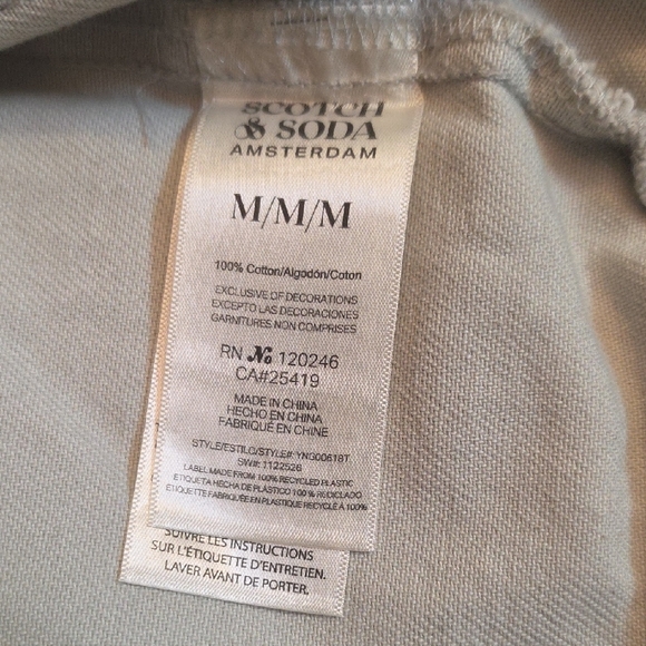 Scotch & Soda Amsderdam, Men's Blue Light Jean Jacket&cordury Details, M, NWT - Picture 5 of 16